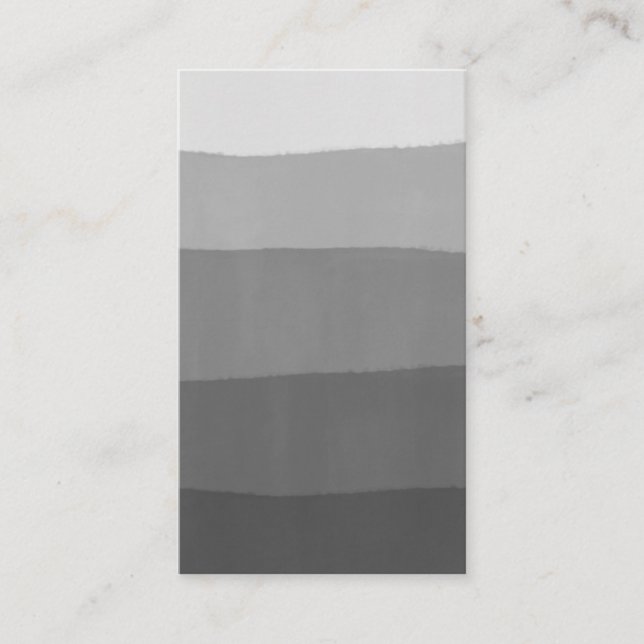 Black gray stripe watercolor business card (Front)