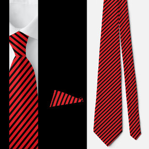 Black Gray Stripes Abstract Pattern Neck Tie