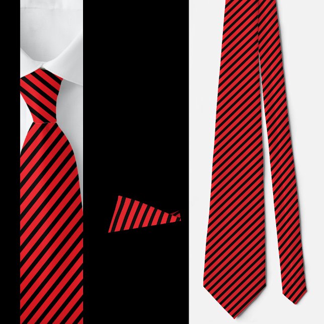 Black Gray Stripes Abstract Pattern     Neck Tie (Creator Uploaded)