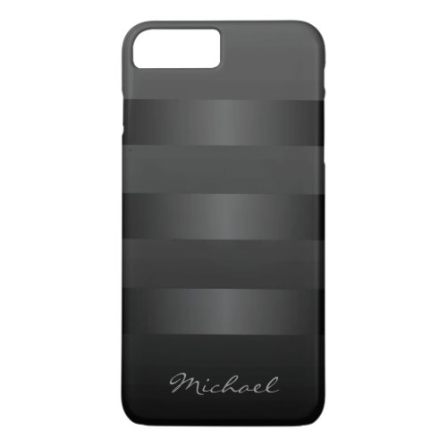 Black Gray Stripes Pattern Mens iPhone 8 Plus7 Plus Case