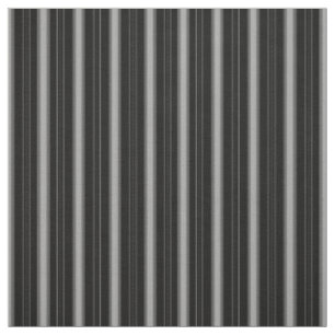 Black & Gray Thick and Thin Stripes Fabric