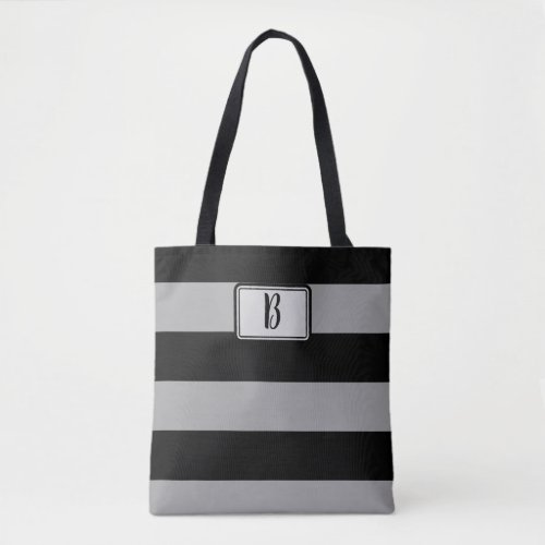 Black  Gray Tote Your Signature Style Tote Bag