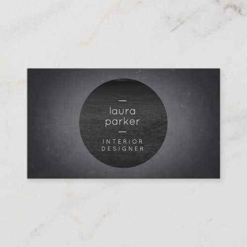 Black Gray Tutor Splatter Chalkboard Teacher Business Card