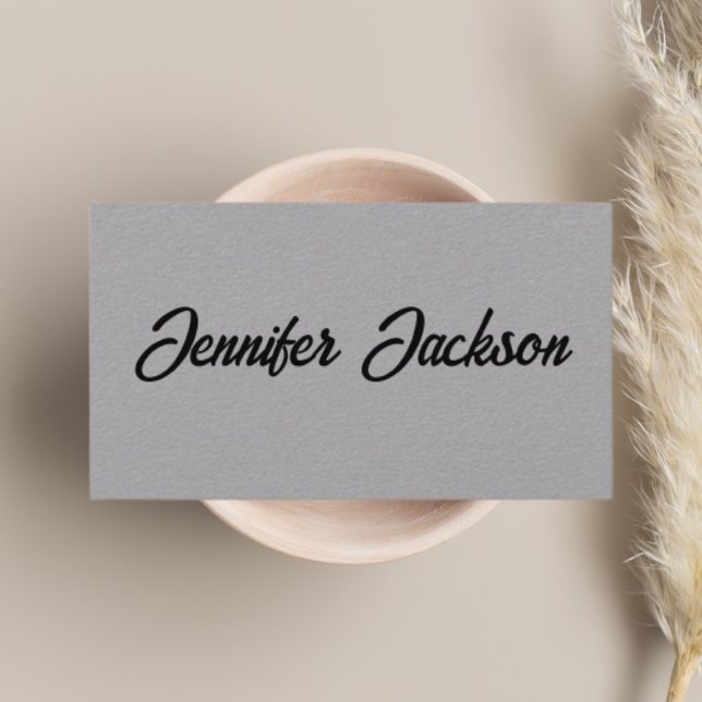 Black & Gray Typography Minimal Neutral Minimal  Business Card (Creator Uploaded)