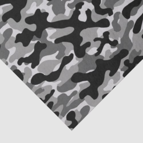 Black Gray Urban Camouflage  Tissue Paper