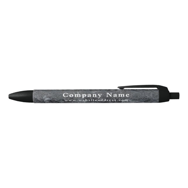 Black & Gray Vintage Patterned Company/Event Pen (Top)