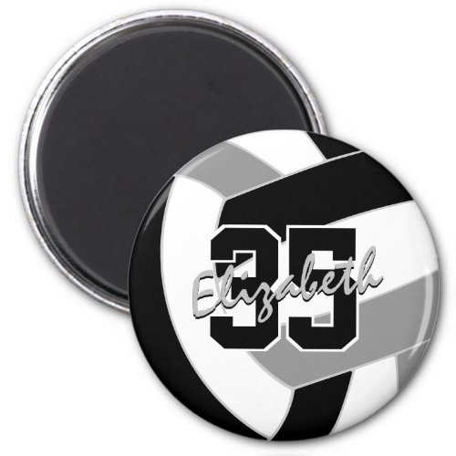 black gray volleyball team colors gifts magnet