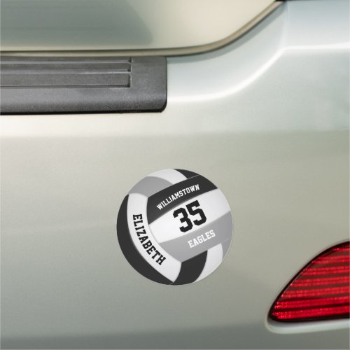 black gray volleyball team sports gifts girls boys car magnet