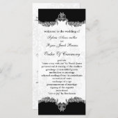 black gray Wedding program (Front/Back)