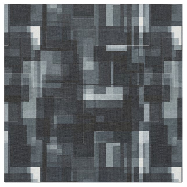 Black / Gray / White Abstract Fabric (Close Up)