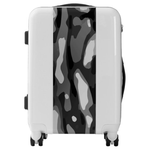 Black Gray White Abstract Pattern Luggage