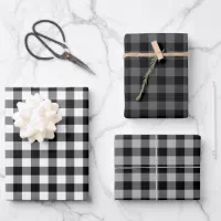 Minimal Masculine Kraft Black White Grey Christmas Wrapping Paper Sheets |  Zazzle