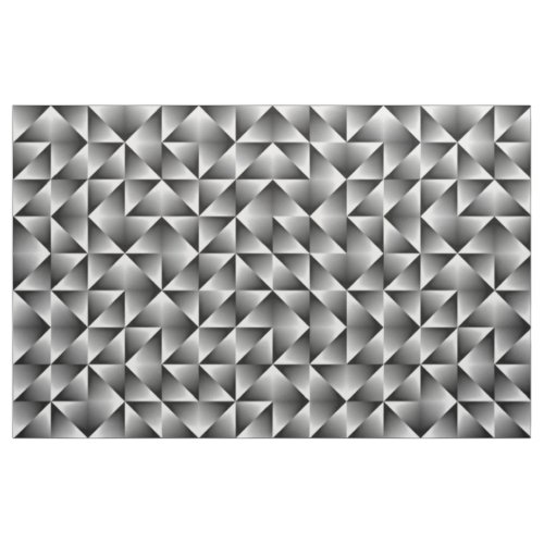 Black Gray White Retro Chic Geometric Squares Fabric
