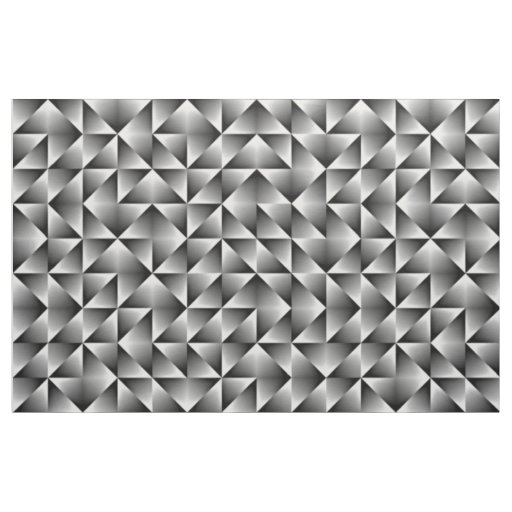 Black Gray White Retro Chic Geometric Squares Fabric