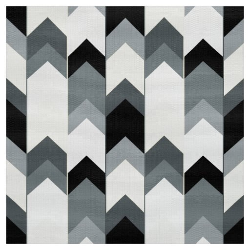 Black , gray, yellow chevron  fabric