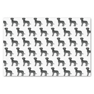 Black Great Dane Cute Cartoon Dog Pattern Tissue Paper