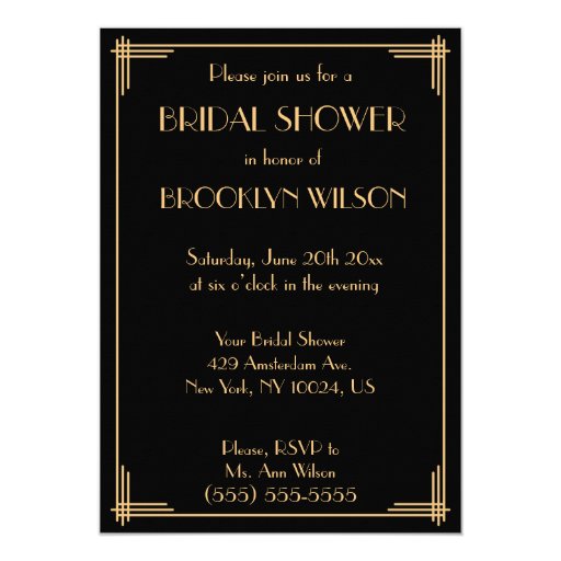 Gatsby Bridal Shower Invitations 6