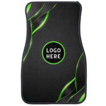Black & Green Abstract Fluid Design | Add Logo