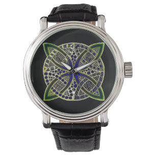 Black Green and Blue Mesmerizing Celtic Knot Watch