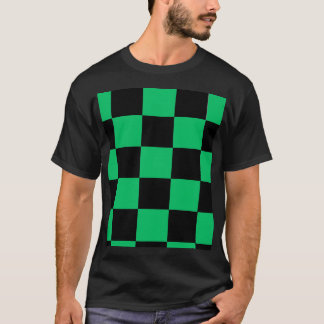 Black & Green Anime Style Pattern Tee