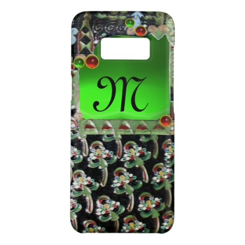 BLACK GREEN  ART NOUVEAU GEMSTONE MONOGRAM Emerald Case_Mate Samsung Galaxy S8 Case