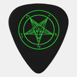 Black/Green Baphomet Guitar Picks