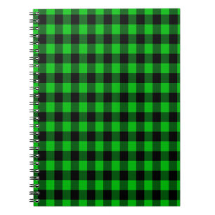 Black Green Check Notebook