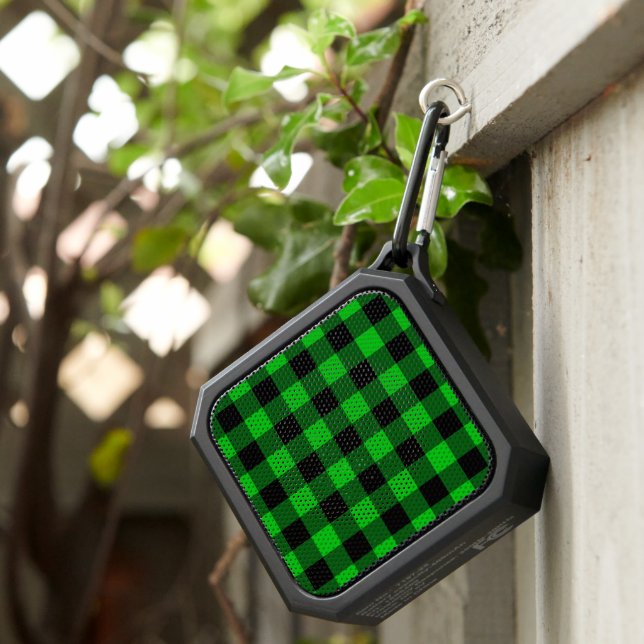 Black Green Checked Bluetooth Speaker (Inisitu)
