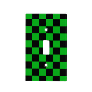 Black Green Chess Light Switch Cover
