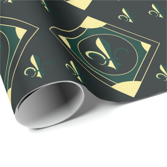 Black Green Classic Wrapping Paper (Roll Corner)