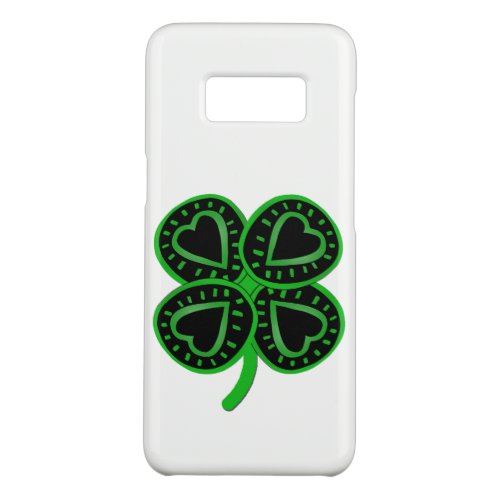 Black Green Clover Heart St Patricks Samsung C Case_Mate Samsung Galaxy S8 Case