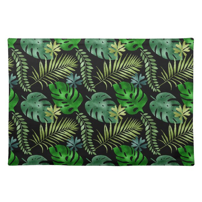 BLACK GREEN HAWAIIAN DREAM PLACEMAT (Front)