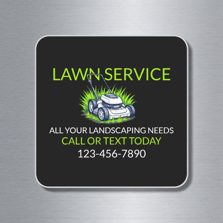 Black Green Lawn Care And Service Professional Square Sticker
