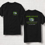 Black Green Lawn Care and Service Professional T-Shirt<br><div class="desc">Stand out on every job with this bold black lawn care crew shirt,  featuring bright green and white text in modern Lato font. Perfect for teams or solo pros,  it combines professional branding with high-contrast visibility to help your service get noticed and remembered.</div>