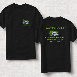 Black Green Lawn Care and Service Professional T-Shirt