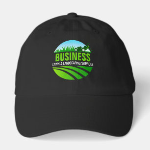 Black Green Lawn Care Landscaping Mowing Service Hat