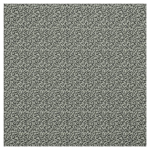 Black Green Leopard Print Fabric