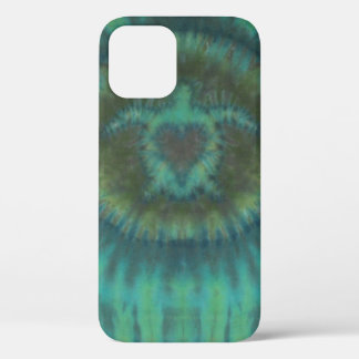 Black Green Love Turtles Heart Tie Dye iPhone 12 Case