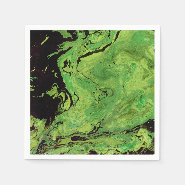 Black green marble napkins (Front)
