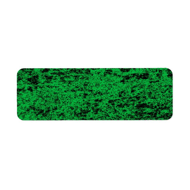 Black & Green Marble Return Address Sticker (Front)