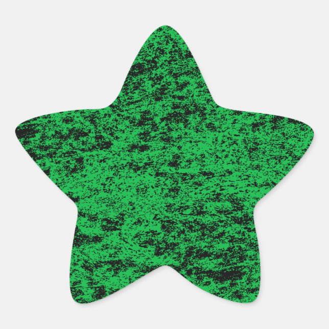 Black & Green Marble Star Sticker (Front)