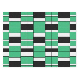 Black Green Mid Century Geometric Pattern