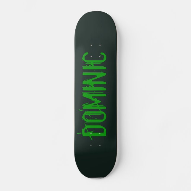 Black & Green Monster Skateboard Deck (Front)