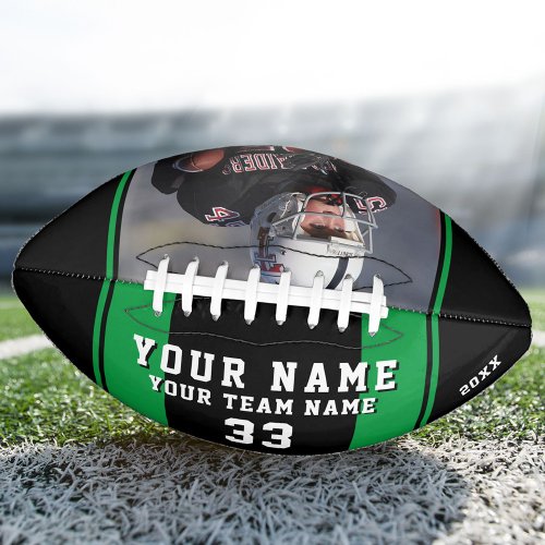 Black Green Player Name Number Team Photo Football