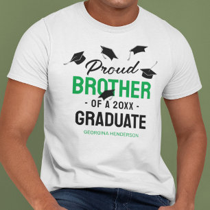 Black Green Proud Brother 2026 Graduate T-Shirt