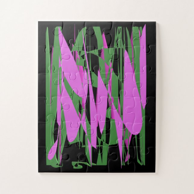 Black green purple colors  jigsaw puzzle (Vertical)