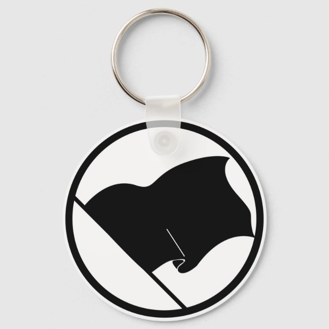 Black Green Purple Flag Plain No Symbol Blank Keychain (Front)