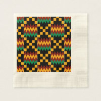 Black, Green, Red, and Yellow Kente Cloth