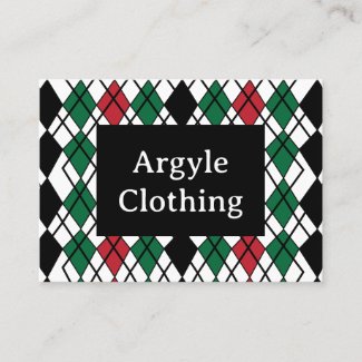 Black Green Red Argyle Pattern