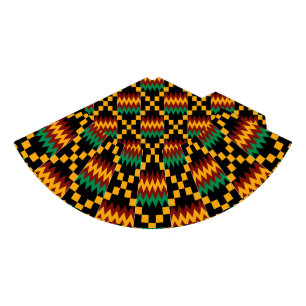 Black, Green, Red, Yellow Kente Cloth Party Hat